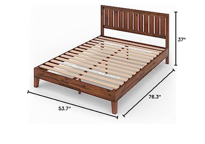 Zinus Vivek Deluxe Wood Platform Bed Frame with Headboard, Full, view 4