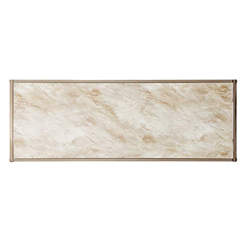 Simondley Faux Marble Console Table - Transitional Design, Champagne Metal and Glass - Ideal for Entryway, Living Room (CK1125003)