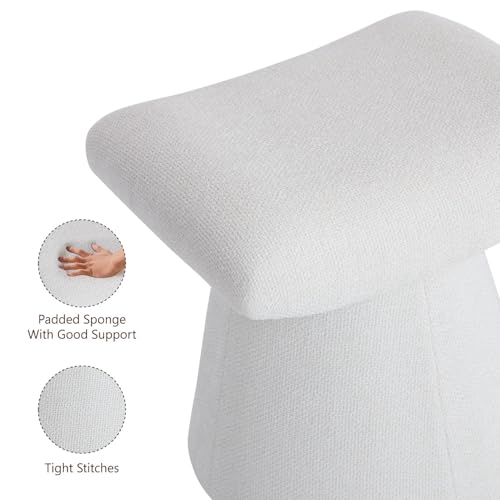 Modern Ottoman with Soft Padded Seat, Multifunctional Vanity Stool, view 6