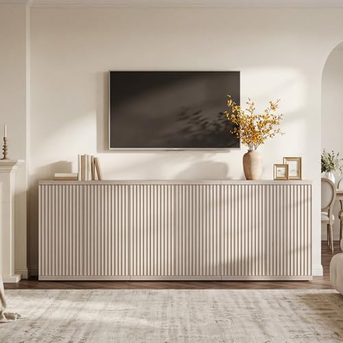 Buffet Cabinet with Storage Sideboard Cabinet with Doors & Shelves, view 3