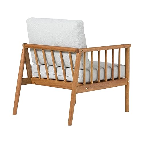 Dekian Modern 6-Piece Spindle-Side Solid Acacia Patio Sectional, Natural