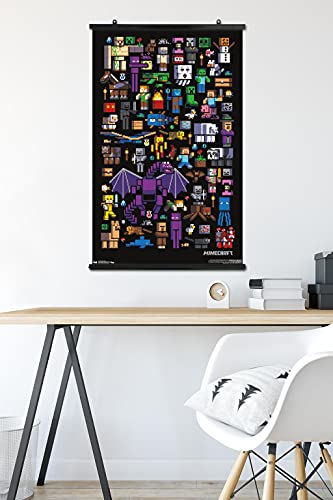 Minecraft - Mobbery Wall Poster, 22.375" x 34", Poster & Mount Bundle