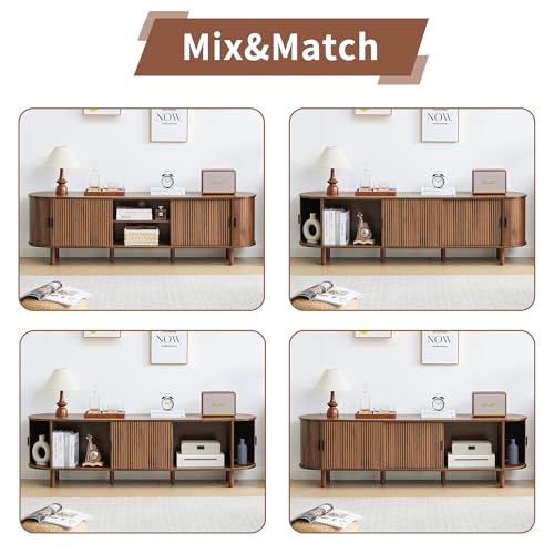 70.87”Tambour TV Stand for 50-80 Inch, view 5