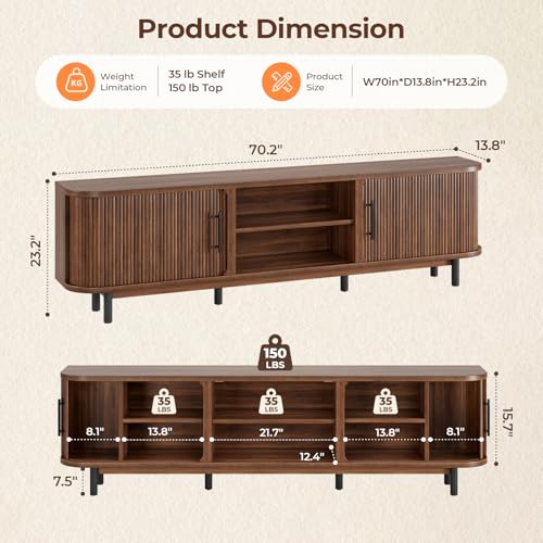 70" TV Stand for TVs Up to 75", view 3