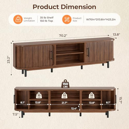 70" TV Stand for TVs Up to 75", view 3