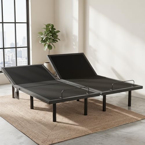 Split King Adjustable Bed Frame Electric Base, Head & Foot Incline, view 2
