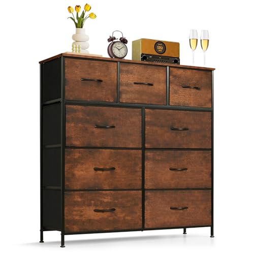 9-Drawer Dresser for Bedroom, Anti-Tip Tall Storage Organizer, view 2