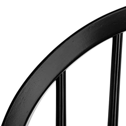 SAFAVIEH Furniture - Camden Spindle Dining Chair Set of 2 - Black - Solid Wood - Classic Windsor Design - Ideal for Dining Room, Kitchen, 17.83" Seat Height (DCH8501A-SET2)