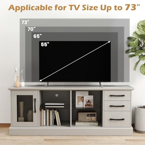 Farmhouse TV Stand for 73 Inch TV, view 8