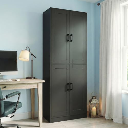 71" Tall Black Kitchen Hutch, view 6
