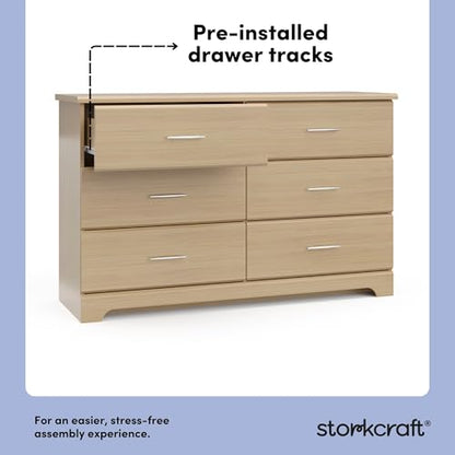Brookside 6 Drawer Dresser, Driftwood, view 6