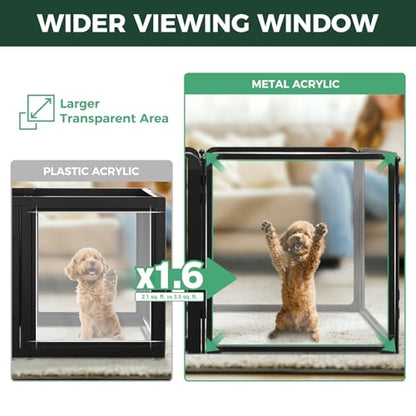 AuraSpace Pro Acrylic & Wire Mesh Indoor Dog Playpen, 24" H, 8 Panels, view 7