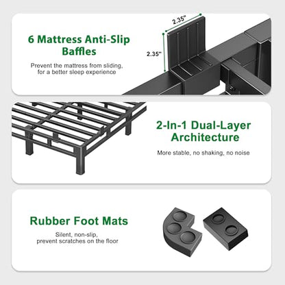 Queen Bed Frame with Round Corners, view 7