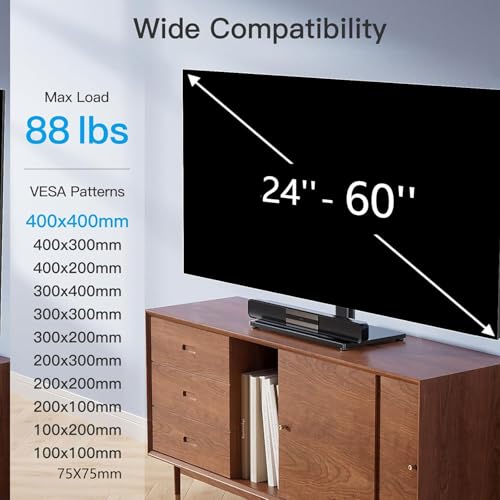 Universal TV Stand Legs for 24-60 inch TVs to 88lbs with Mount, view 3