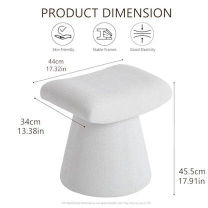 Modern Ottoman with Soft Padded Seat, Multifunctional Vanity Stool, view 5