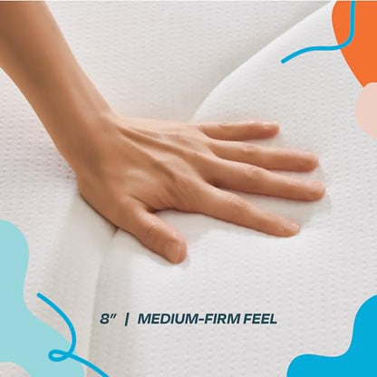 8 Inch Memory Foam Hybrid Mattress - Medium Firm - Bed in a Box - Breathable, Cooling, Supportive Comfort - Twin Size for Guest or Kids Room