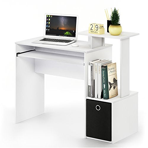 Econ Multipurpose Home Office Computer Writing Desk, White/Black, view 7