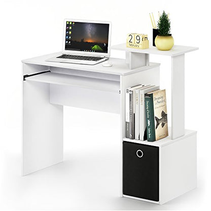 Econ Multipurpose Home Office Computer Writing Desk, White/Black, view 7