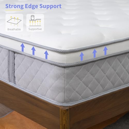 Full Mattress 12 Inch Plush Mattress in a Box Hybrid Memory Foam, view 4
