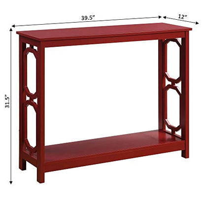 Omega Console Table, Cranberry Red
