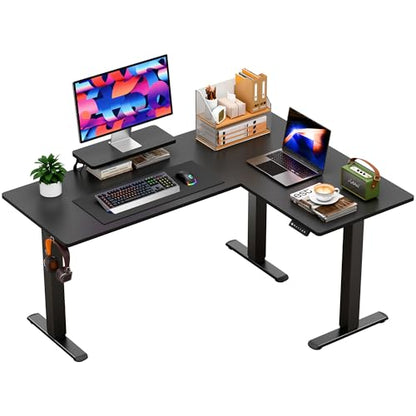 63 x 47 Inch L Shaped Standing Desk with 2 Preset Heights, view 2