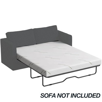 4 Inch Replace Pull Out Sofa Queen Mattress,Queen Size Sleeper Sofa Mattress,Ultra Soft Removable Cover, Non-Slip Bottom, Supportive Seat Pad for RV, Bed, Dorm 58 * 72 * 4 in.