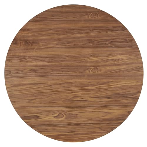 Gratify 60Inch Round Dining Table Solid Wood Walnut Finish Modern Kitchen Room Entertaining Home Furniture Quality Stylish Elegant Durable Refined Versatile