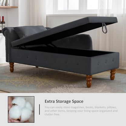 Chaise Lounge Indoor with Storage, view 5