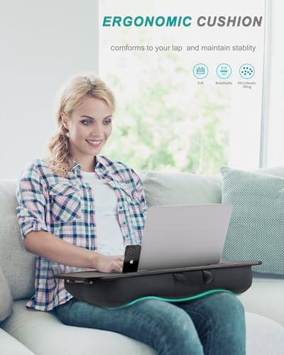 Lap Desk, Portable Laptop Stand with Washable Cushion, Fits up to 17 inch Laptop, view 6