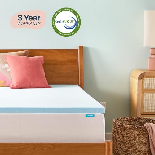 Memory Foam Mattress Topper, Twin XL Size, 2 Inch Gel Infused Memory Foam, view 7