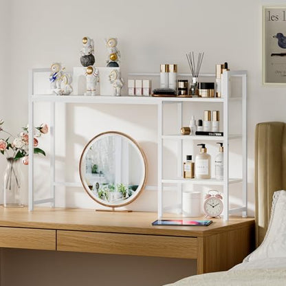 Desk Shelf, 44.9" Large Desktop Organizer Shelf, Desk Hutch for Monitor, view 6