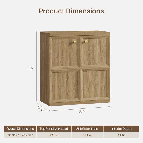 Buffet Cabinet with Storage, 92.7"W Modern Credenza for Living Room, view 3