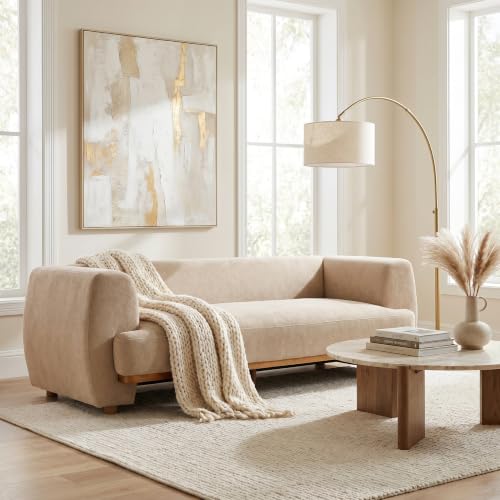 79" Nomad Velvet Sofa Mid Century Modern Sofa Couch for Living Room, view 2