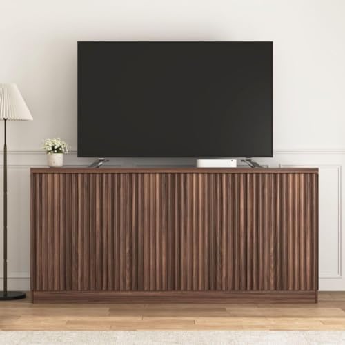 63" Sideboard Buffet Cabinet, Fluted TV Stand for 65 inch TV, view 7