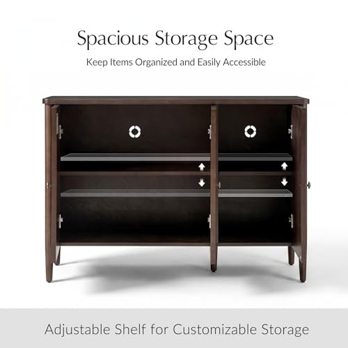 47" Arched Sideboard Buffet Cabinet with Storage, Auburn, view 6