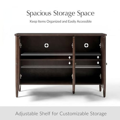 47" Arched Sideboard Buffet Cabinet with Storage, Auburn, view 6