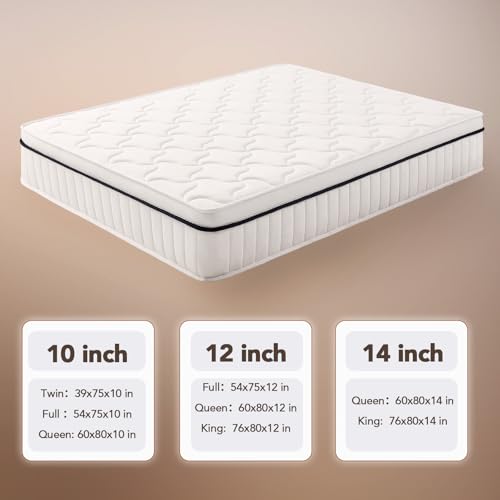 Full Mattress 12 Inch Queen Size Mattress in a Box, view 8