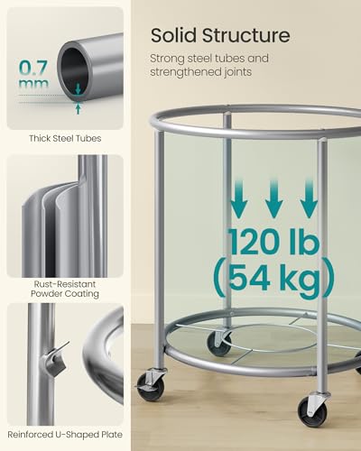 Laundry Basket with Wheels, 63.5 Gal., Steel Frame, Removable Bag, view 6