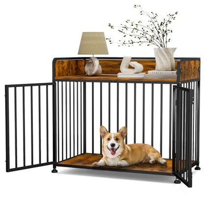 Furniture Style Dog Crate, Large Dog Kennel Indoor, view 8
