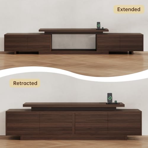 Extendable TV Stand for 65-90 Inch TVs, Adjustable Length 63-94.5", view 5