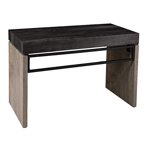 Hapsford Writing Desk - Transitional Design, Black Iron and Wood - Ideal for Home Office, Bedroom (HO1142637)