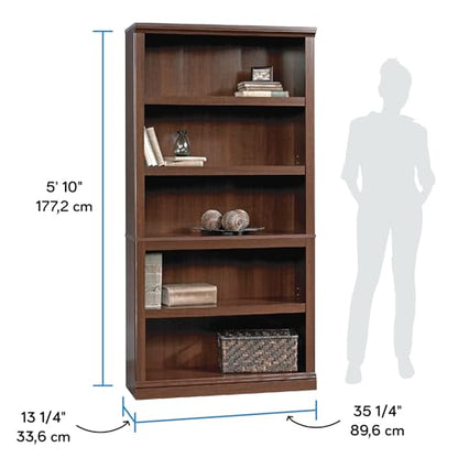 Miscellaneous Storage 5-Shelf Bookcase/ Book shelf, Select Cherry finish