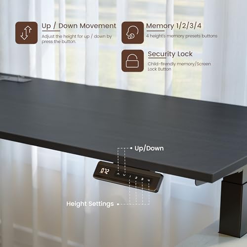 80x60 L Shaped Electric Standing Desk with Hutch and Drawers, view 6