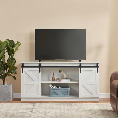 58" Farmhouse TV Stand and Entertainment Center for Televisions up to 65 Inchs, view 2