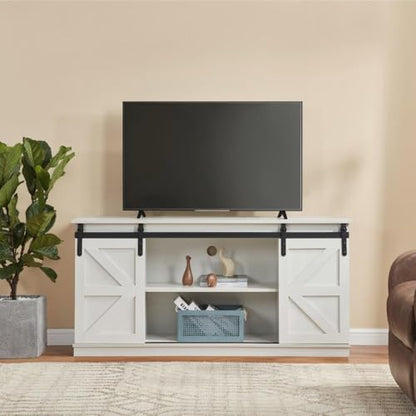 58" Farmhouse TV Stand and Entertainment Center for Televisions up to 65 Inchs, view 2