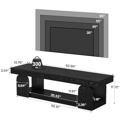 63" TV Stand for TVs up to 65", view 3
