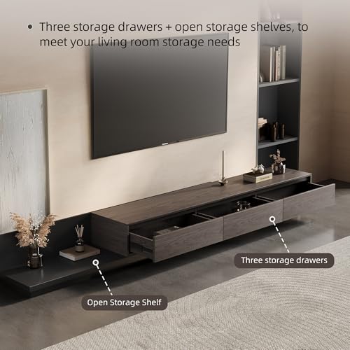 Mid-Century Modern Expandable TV Stand，79" to 130" Adjustable, view 7