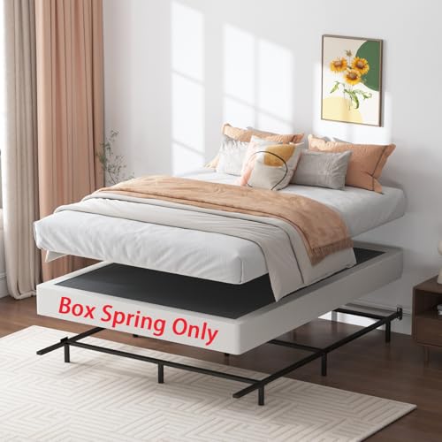 Queen Box Spring 7 Inch Metal Frame Mattress Foundation Bed Base, view 4