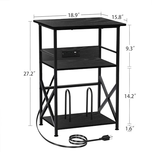 Record Player Stand with Charging Station, view 5