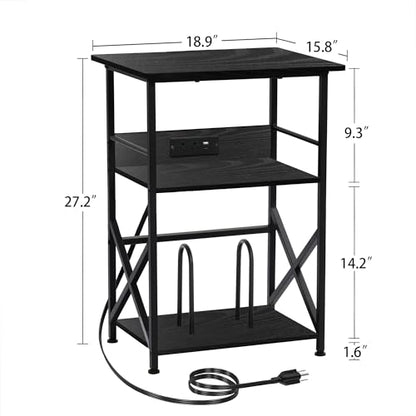 Record Player Stand with Charging Station, view 5